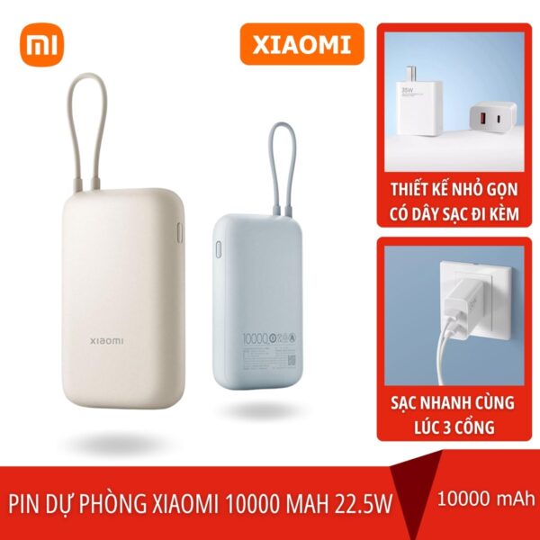 Pin sạc dự phòng Xiaomi 10000mAh 22.5W Pocket P15ZM