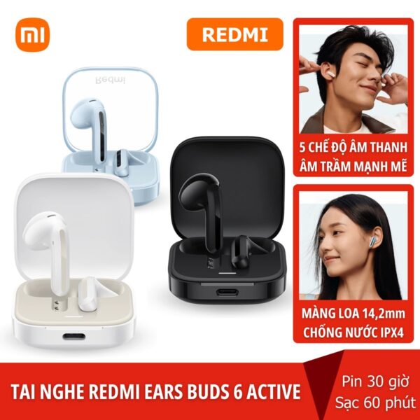 Tai nghe Xiaomi Redmi Buds 6 Active TWS Bluetooth 5.4
