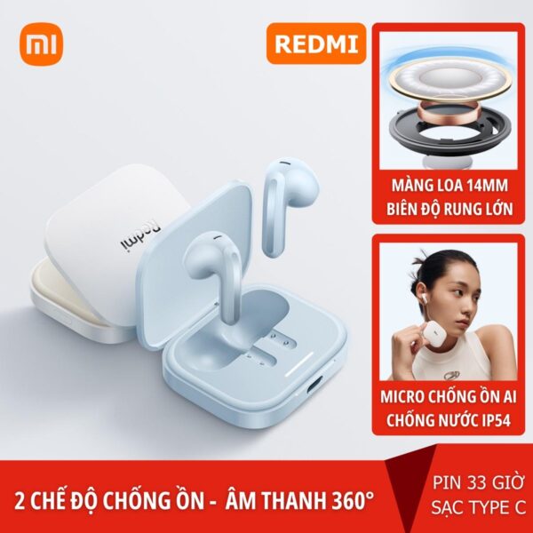 Tai nghe Xiaomi Redmi Buds 6S TWS M2403E1 chống ồn chủ động ANC