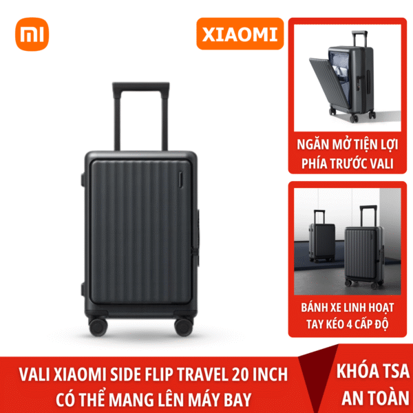Vali Xiaomi Side Flip Travel 20 inch có thể lên máy bay