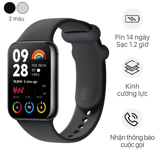 Vòng đeo tay thông minh Mi Band 8 Pro quốc tế