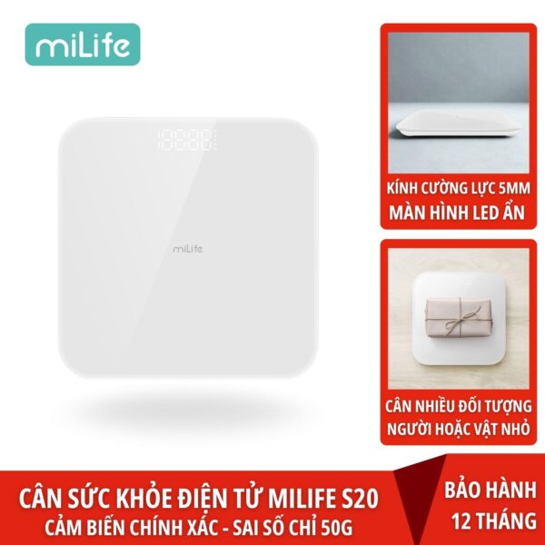 Cân điện tử sức khỏe miLife S20