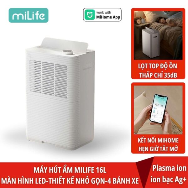Máy hút ẩm Xiaomi miLife 16L thông minh