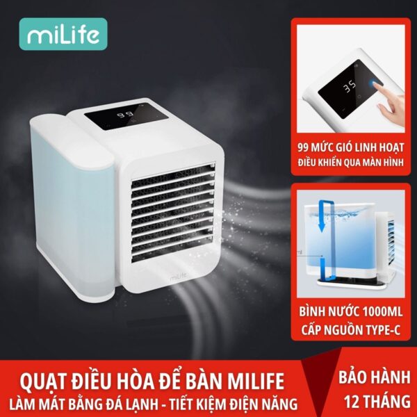 Quạt điều hòa để bàn mini miLife E15